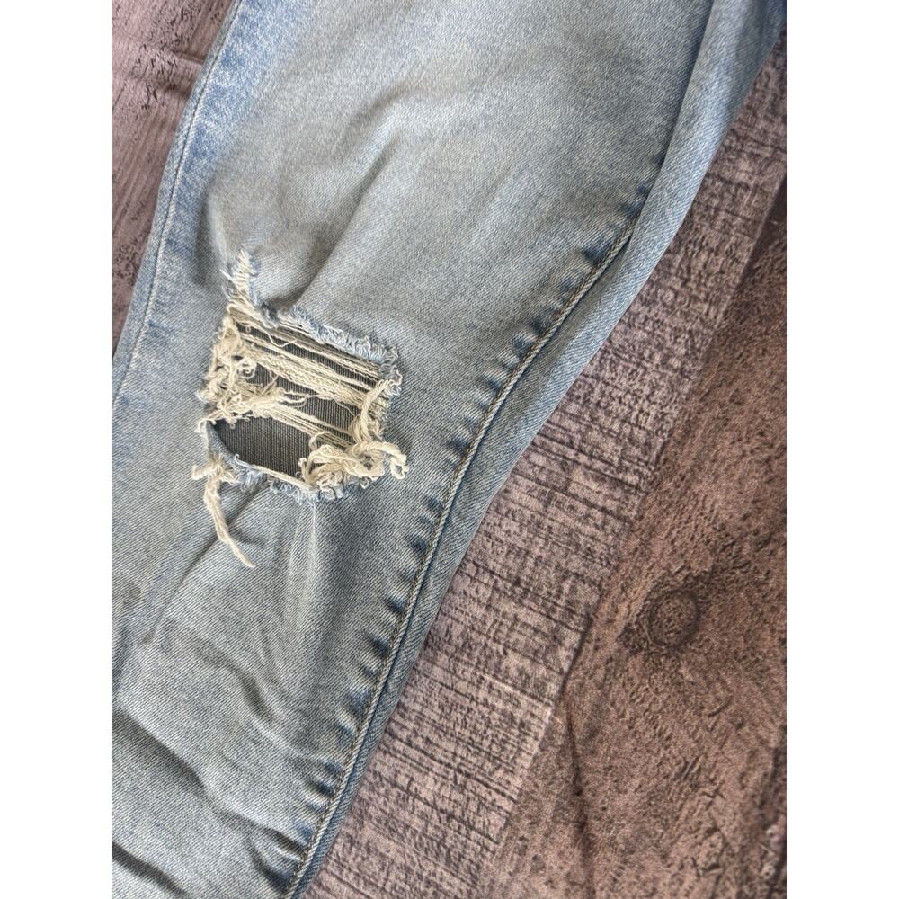 Old Navy High Rise OG Straight Ankle Jeans Distressed Size 4 Light Wash - Picture 3 of 12